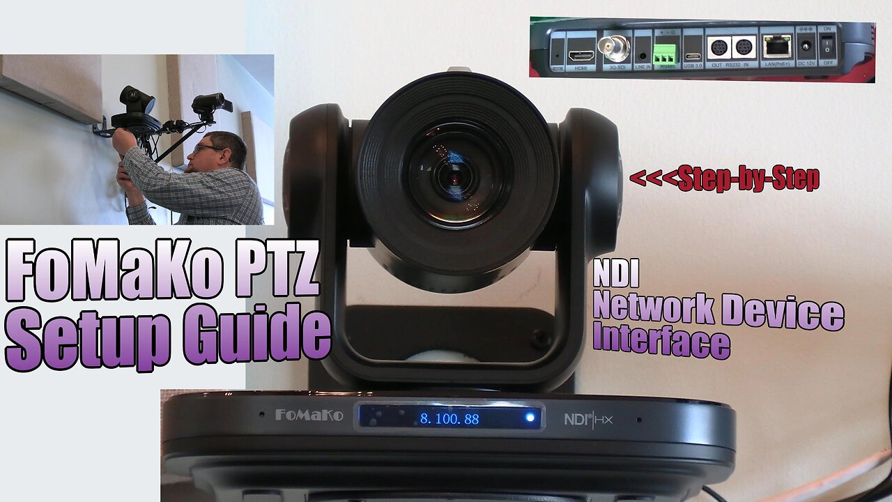 FoMaKo NDI PTZ Camera Setup: Church Live Streaming, OBS, HDMI & AI Tracking