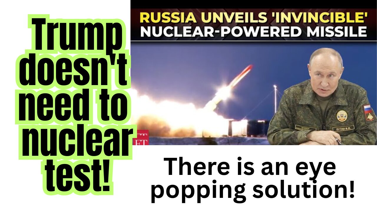 Restarting nuclear testing not required!!