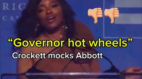 “hot wheels” Jasmine “Rachet” Crockett mocks Governor Greg Abbott (for being disabled)