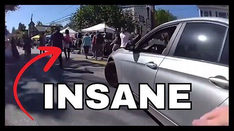 Nail-Biting Footage Shows Woman Drive THROUGH a Festival