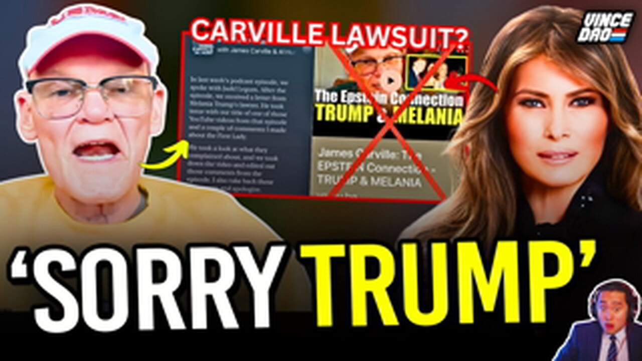 JAMES CARVILLE FORCED TO APOLOGIZE AFTER TRUMP THREATENS TO SUE 📜 OVER FALSE EPSTEIN ACCUSATION