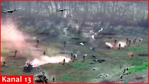 Russian aviation dropped an aerial bomb on its own infantry： Explosion blew away everything
