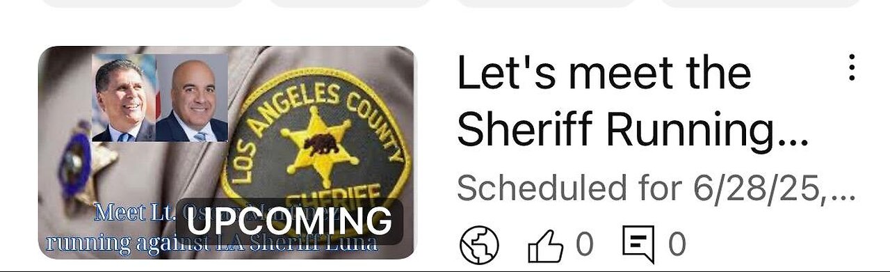 Let's meet the Sheriff Running against LA County Sheriff Luna- Oscar Martinez