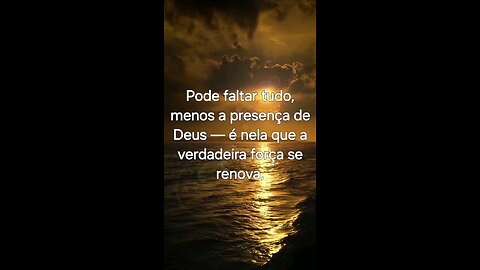 Não negocie, não venda e nem troque a presença de Deus