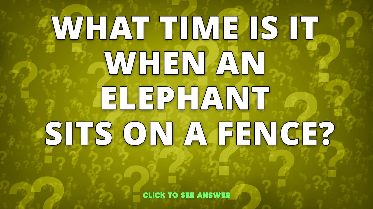 Who can answer this riddle?