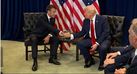 President Trump has a Pull-Aside with the President of France
