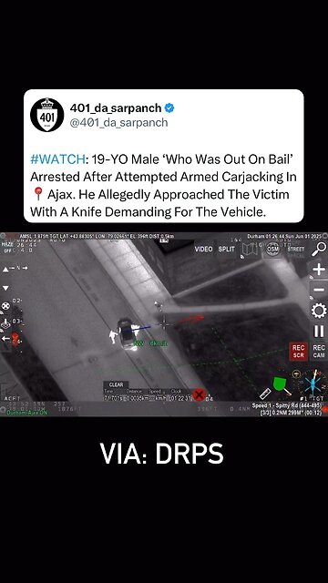 Police chase in Ajax Ontario