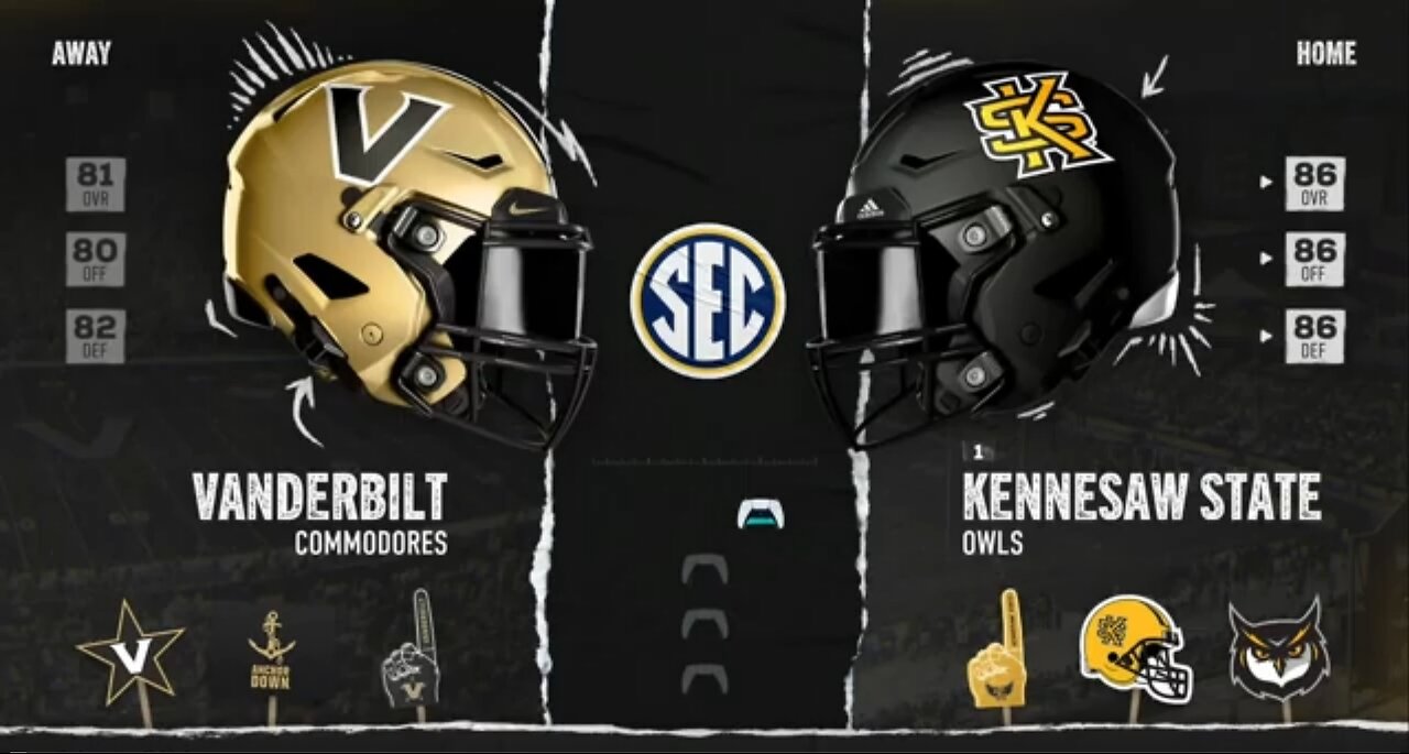 S3 Rebuild Kennesaw State vs Vandy Ep8: I throw 3 Ints in the first quarter!