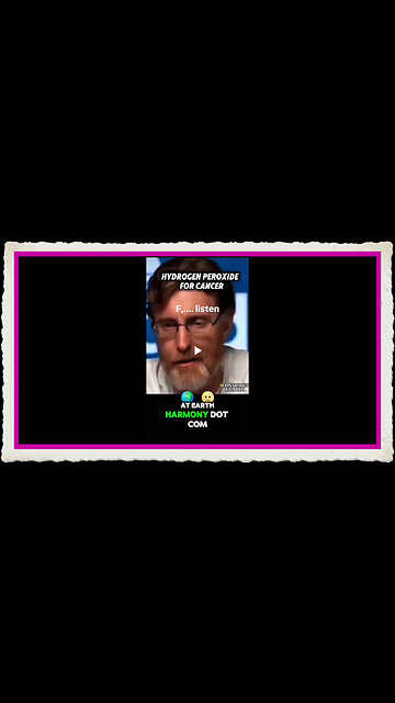 Every cancer is either parasitic or created by venoms... and hydrogen peroxide is a cure for both