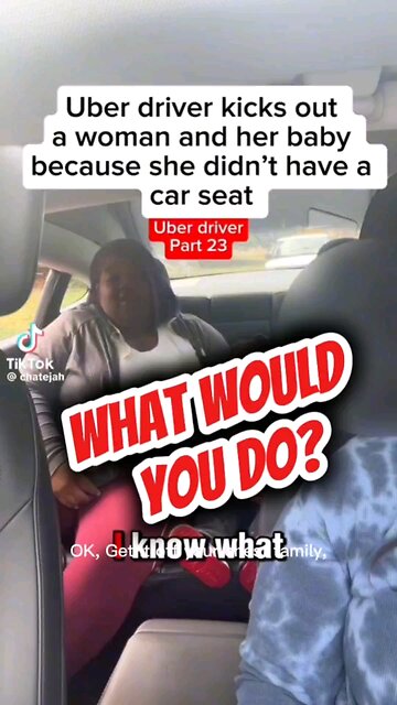 Uber driver kicks woman and her baby out for not having a car seat. #gioycm
