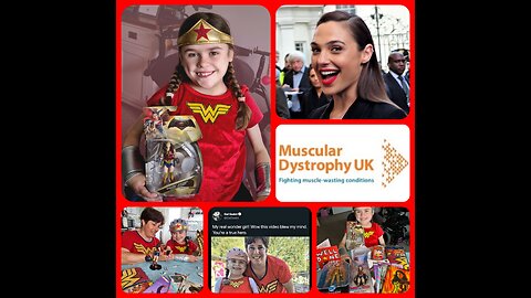 GAL GADOT ⭐ signed Wonder Woman ❤💫 toy received by girl Carmela 💛❤ w/ Muscular Dystrophy / charity