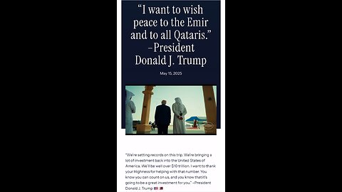 President Trump visits Qatar 2025