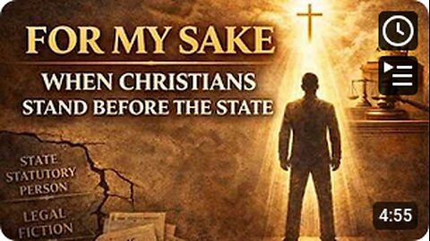 For My Sake: When Christians Stand Before The State - By ChristianRemedyInLaw