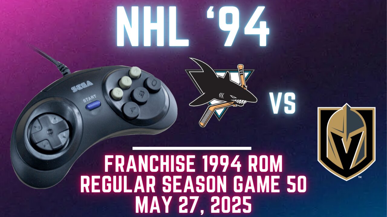 NHL 94 Franchise League (1994) - Sharks (Len) at - Golden Knights (NewJerseyKiller) Game 50