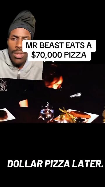 ⬛️♦️ Mr. Beast talks about a $70K Pizza, and they say the Steak is like Slicing into a Baby