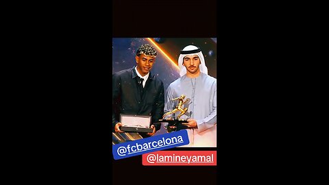 Lamine Yamal won global soccer forward award #global #soccer #football #laliga #uefa #viral #trend