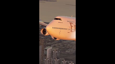 Emirates B747-8 Over Dubai #aviation