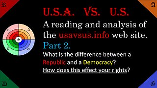 🔵🟠USA vs. US | Republic or Democracy. Unalienable rights or permissions | You must chose your side!