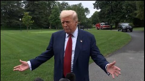 Trump Gaggles with Press Before Departing the White House