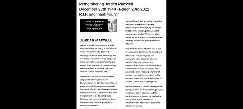 JORDEN MAXWELL : WHAT'S DONE IN DARKNESS WILL COME TO LIGHT