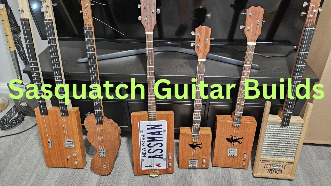 Sasquatch wooden cigar box guitar build