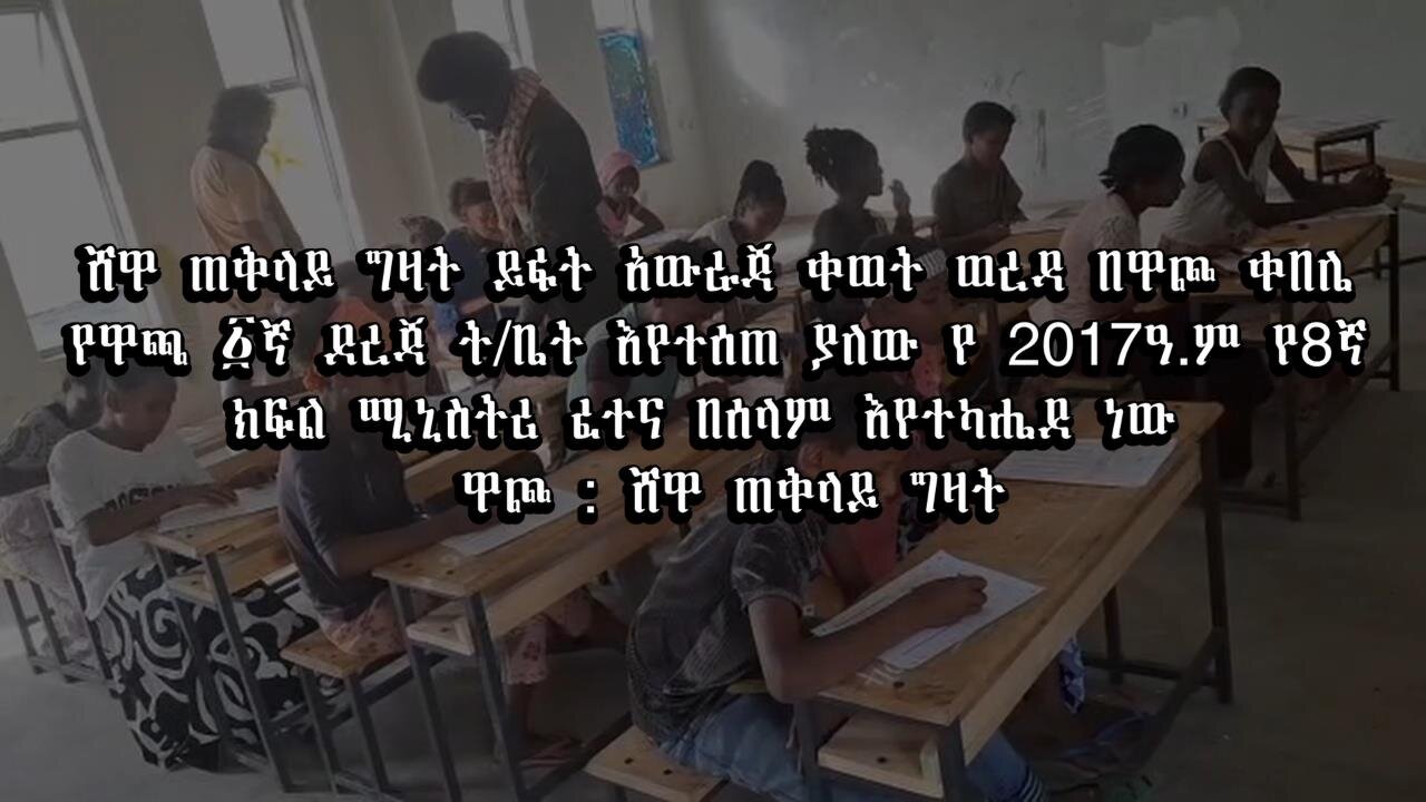 በሸዋ ጠቅላይ ግዛት ይፋት አውራጃ ቀወት ወረዳ በዋጮ ቀበሌ የዋጫ ፩ኛ ደረጃ ት/ቤት