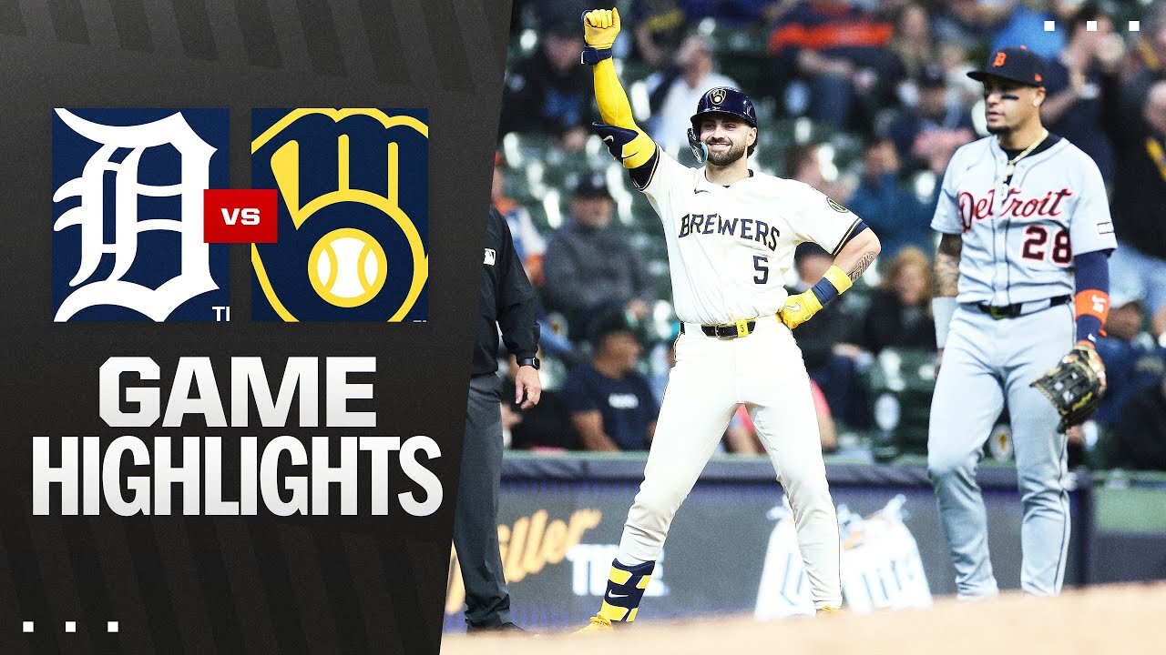 Tigers vs. Brewers Game Highlights (4/16/25) | MLB Highlights