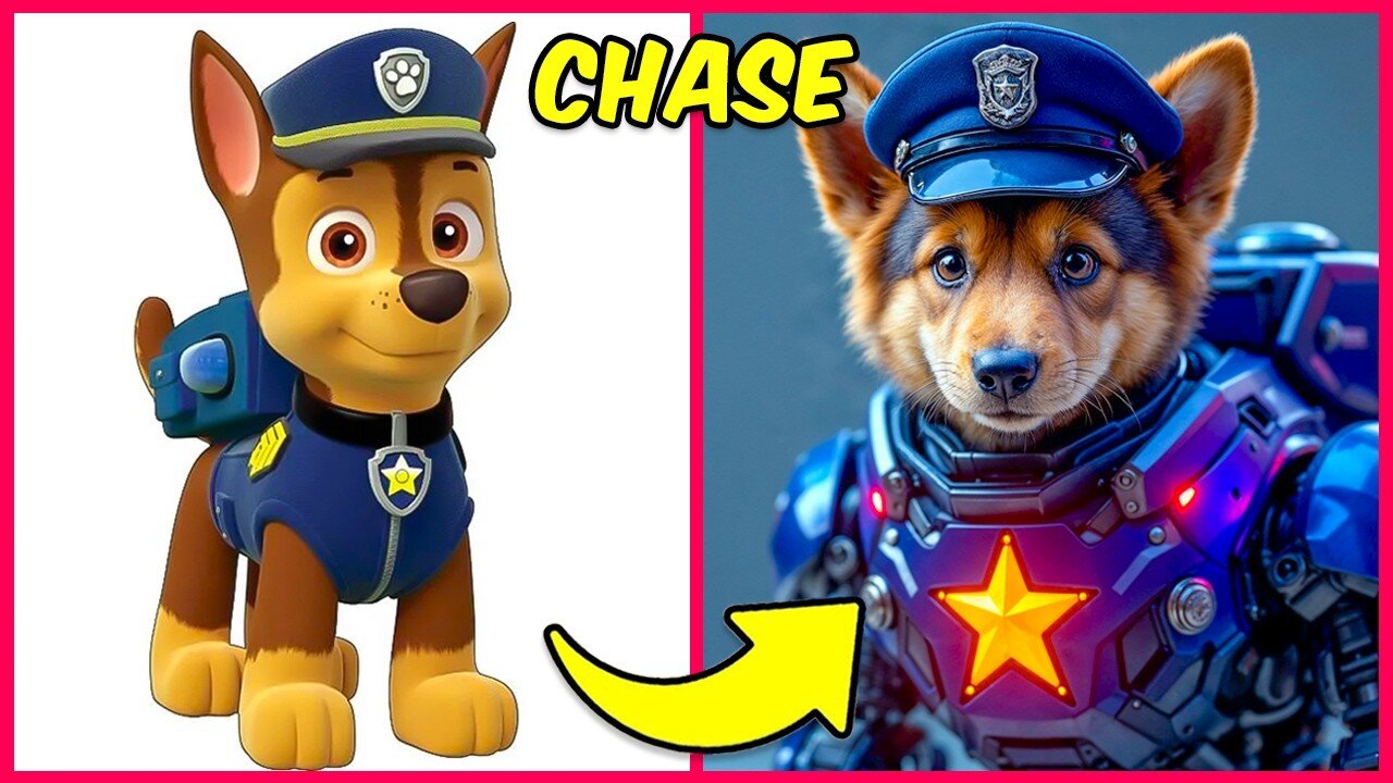 PAW PATROL as ROBOTS 🤖 + Guess the VOICE...! 😍🎶Chase👮Marshall🚒Skye🚁Rubble💛Rocky💚