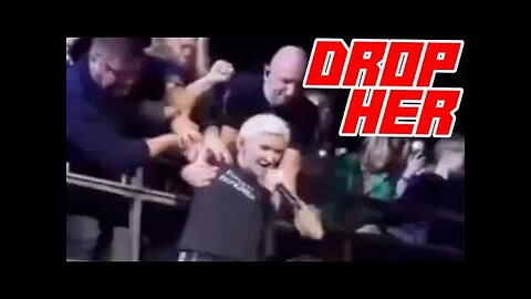 Lesbian Feminist is Upset when Male Security Saves Her From Dying