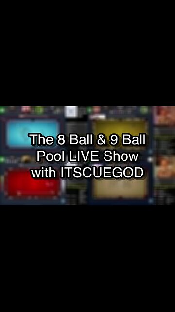 The 8 Ball & 9 Ball Pool LIVE Show with ITSCUEGOD