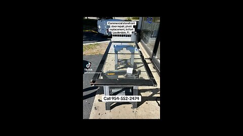 Commercial storefront door repair; door hinges/pivots replacement, in Fort Lauderdale,