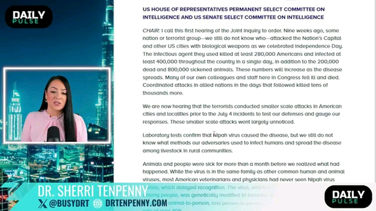 The National Blueprint for Biodefense-Gov Doc Portrays Bioterrorist Attack Scenario On July 4th 2025