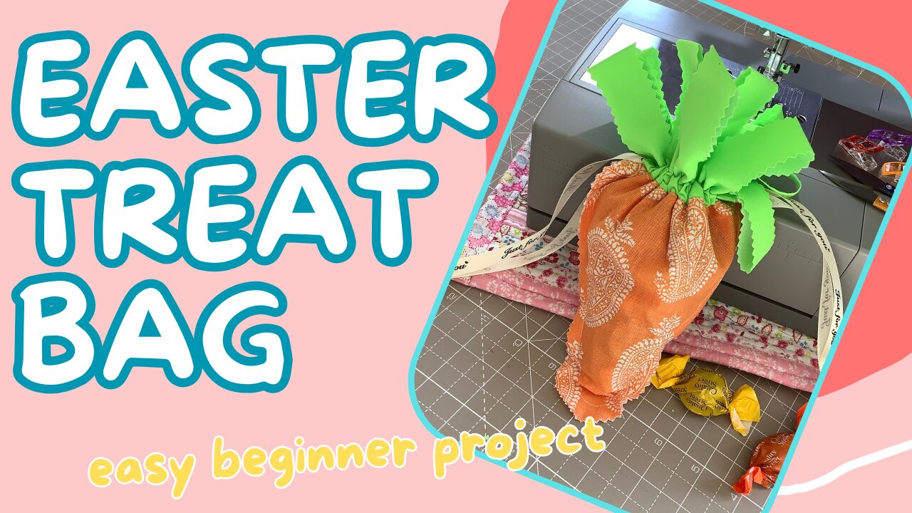 How to Sew a Carrot Easter Treat Bag 🥕 | Easy DIY Drawstring Sewing Project