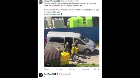 Military commissars packed a courier into their van.