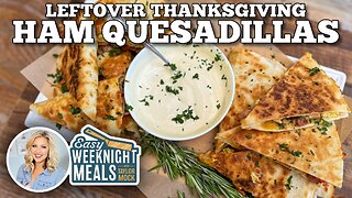 Leftover Thanksgiving Ham Breakfast Quesadillas