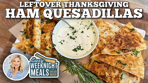 Leftover Thanksgiving Ham Breakfast Quesadillas