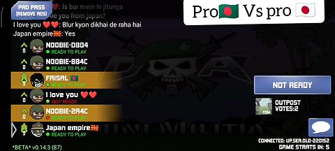Mini militia Japan player Vs Bangladesh pro player