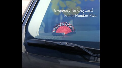 Luminous Temporary Parking Card Phone Number Plate, Designed For Day & Night