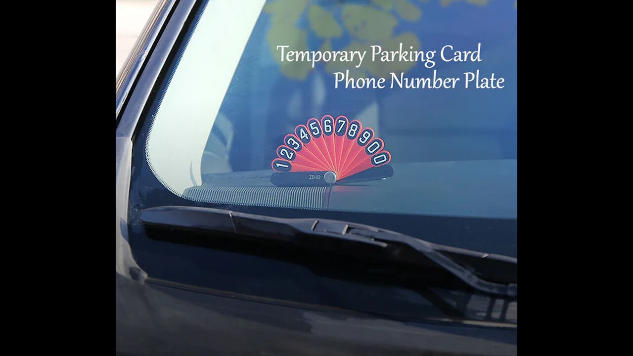 Luminous Temporary Parking Card Phone Number Plate, Designed For Day & Night