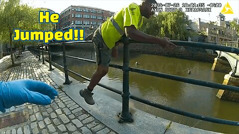 Routine Stop Turns Into a Chase — Then a Leap Into the River