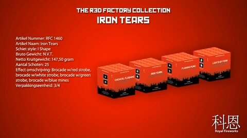 The R3D Factory Collection - Iron Tears - 25 Schots Vuurwerk Cake