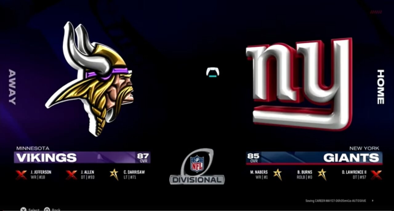 Ep18 Giants Franchise vs Vikings: Divisional Round!