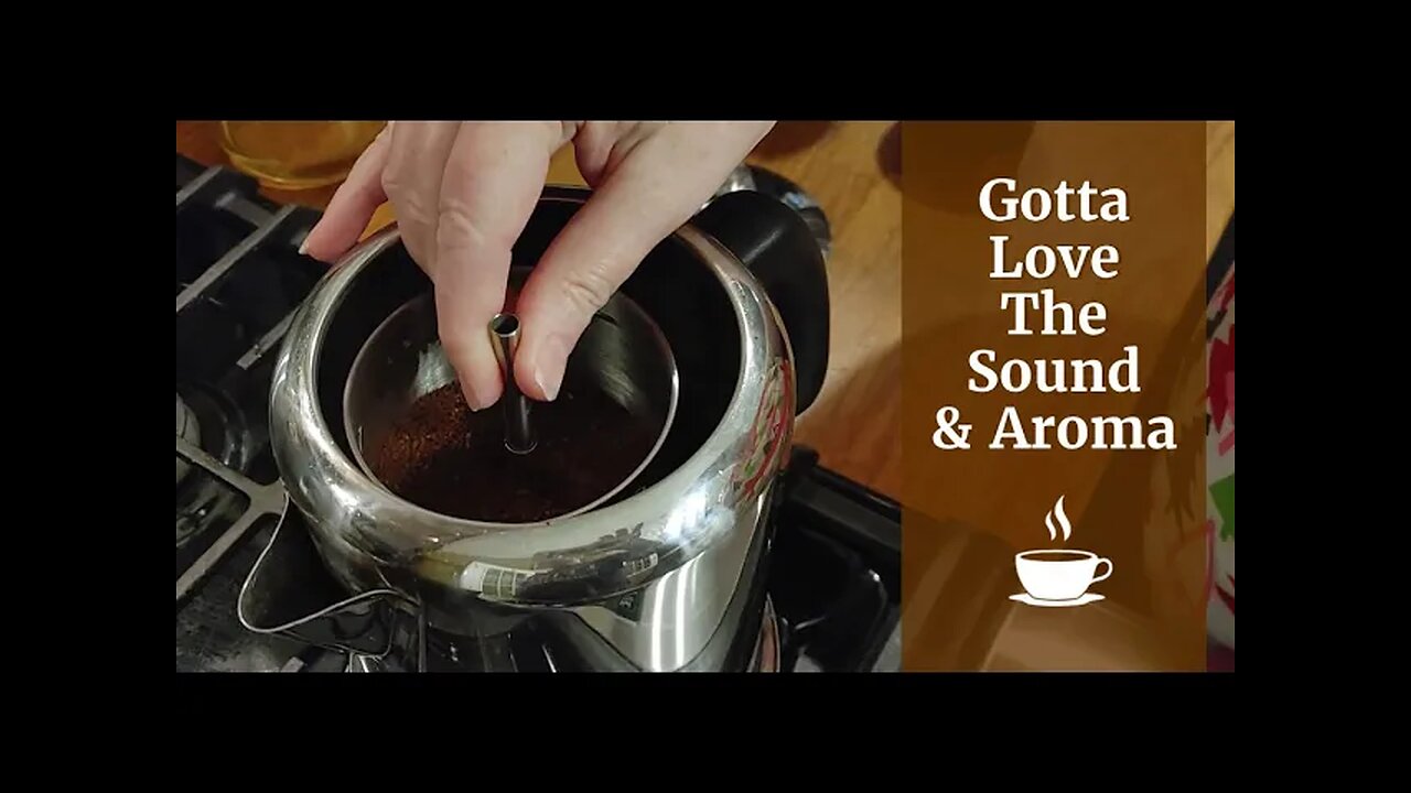 Tammy Brews Coffee in a Stove top Percolator, and The Mural City Coffee Company