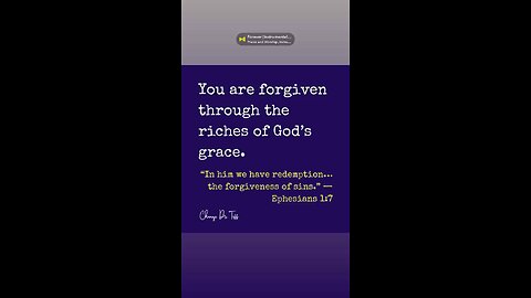 You are forgiven