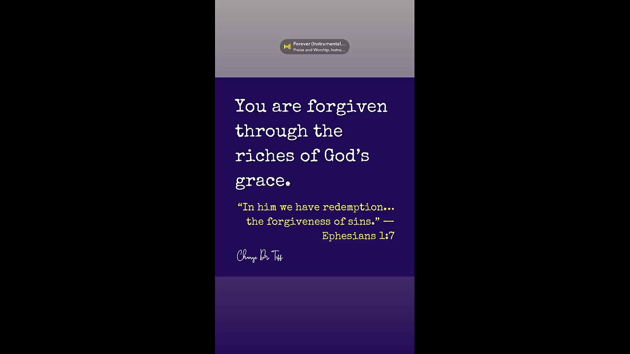You are forgiven