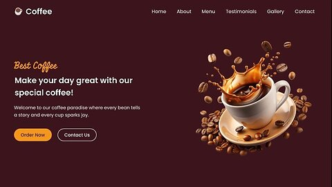 ☕ Create A Responsive Coffee Website in HTML CSS & JavaScript | Step-By-Step Tutorial