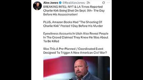 NYT & LA Times Reported Charlie Kirk Being Shot on Sept. 9th, Day Before His Assassination