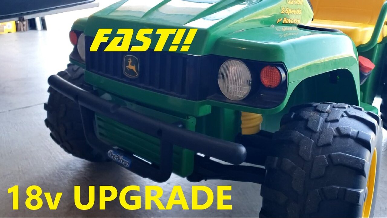 PEG PEREGO ON STEROIDS! - How to upgrade your 12v battery to a POWER TOOL 18v battery! (EASY)