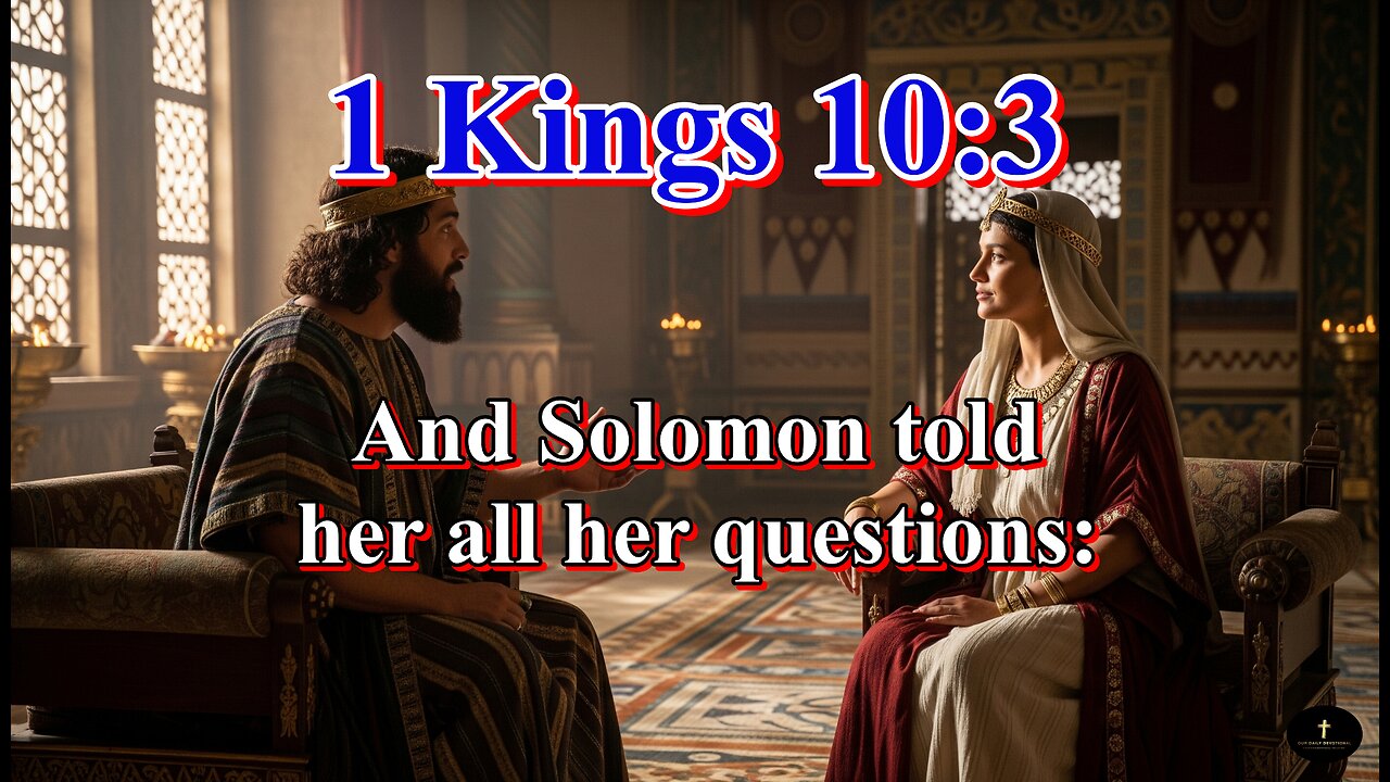 1 Kings 10:3, there was not any thing hid from the king, which he told her not