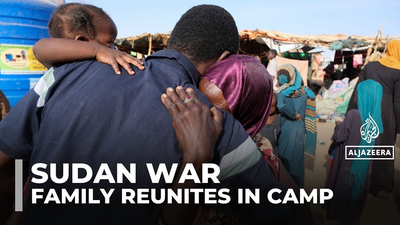 Sudanese man reunites with family in displacement camp after fleeing war-torn el-Fasher